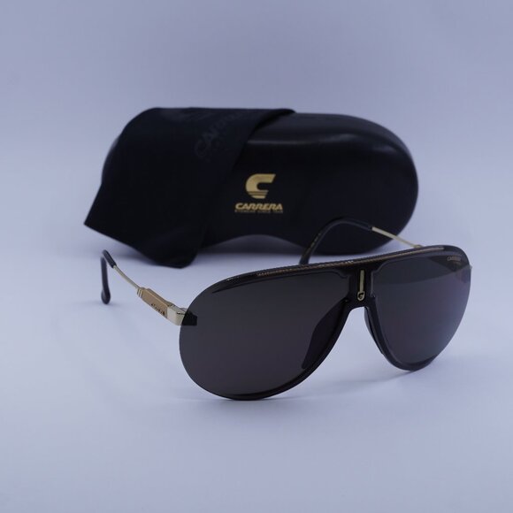 Carrera SUPERCHAMPION 2M2 2K Shield Sunglasses - Black/Gold/Grey AR - Picture 1 of 13